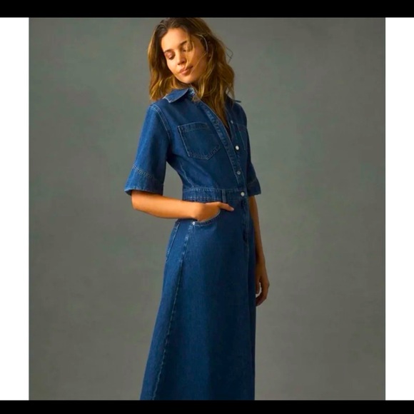 Anthropologie Dresses & Skirts - Anthropologie ALIGNE Mateo Denim Dress 
size 4